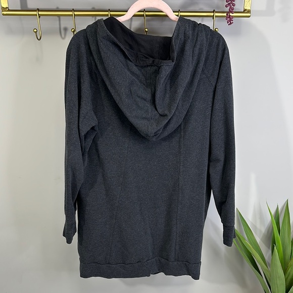 Vero Moda - heathered Grey button down hooded cardigan. - Picture 4 of 5
